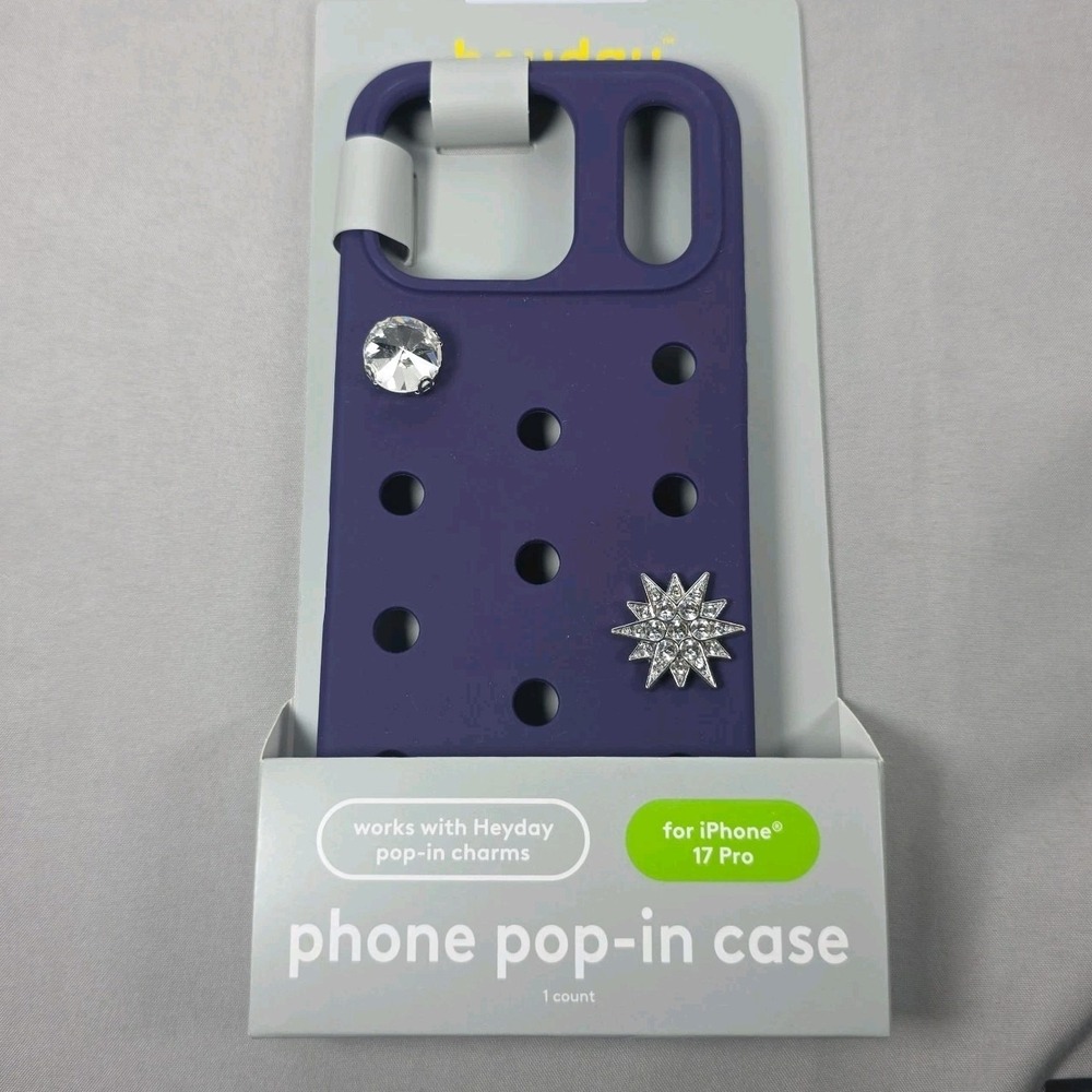 Heyday Pop In Phone Case iPhone 17 Pro Silicone Charms Blue